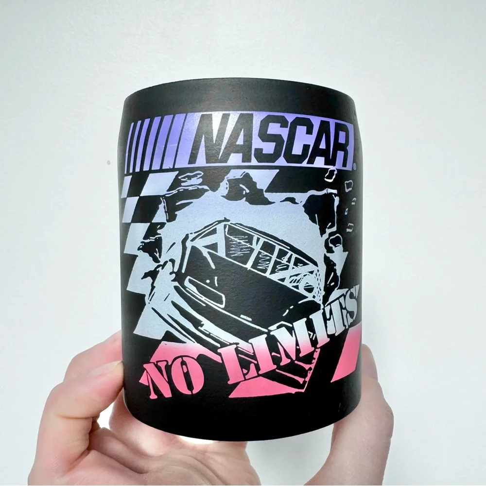 NASCAR “No Limits” Neon & Black KOOZIE with plastic bottom AS IS